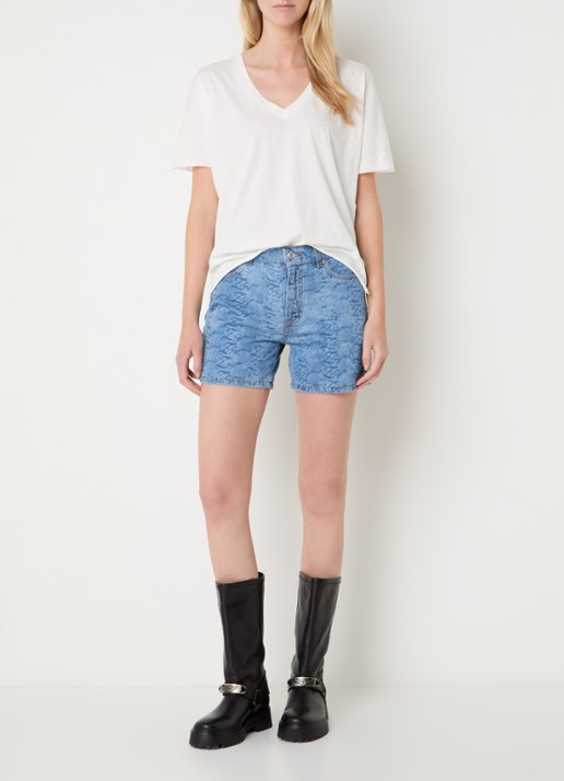 Zadig&Voltaire Tommer T-shirt met borduring  - voorkant 3 wit