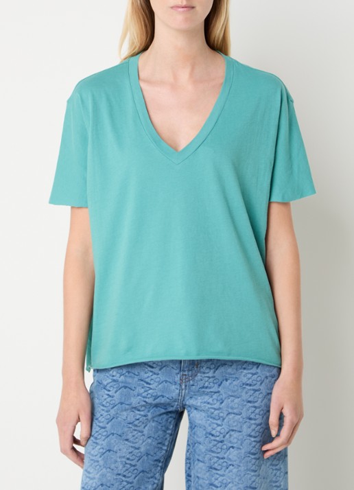 Zadig&Voltaire Tommer T-shirt met borduring  - achterkant 3 zeegroen