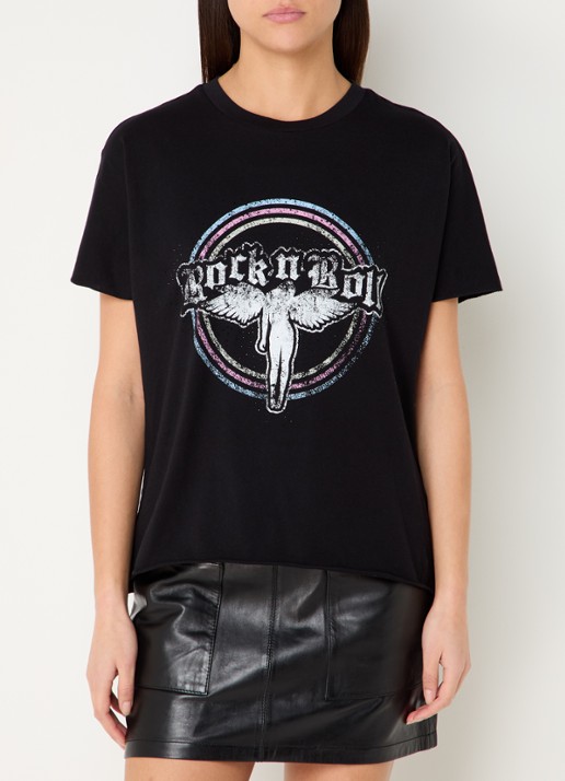 Zadig&Voltaire Tommer T-shirt met print en strass