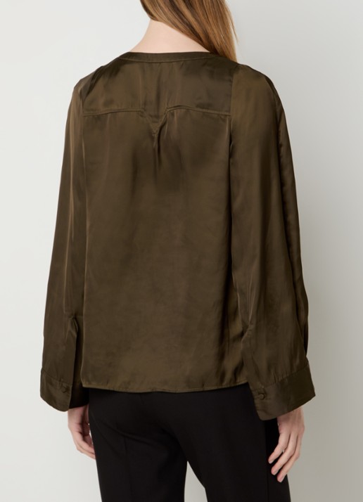 Zadig&Voltaire Torny tuniek van satijn - achterkant 3 bronsgroen