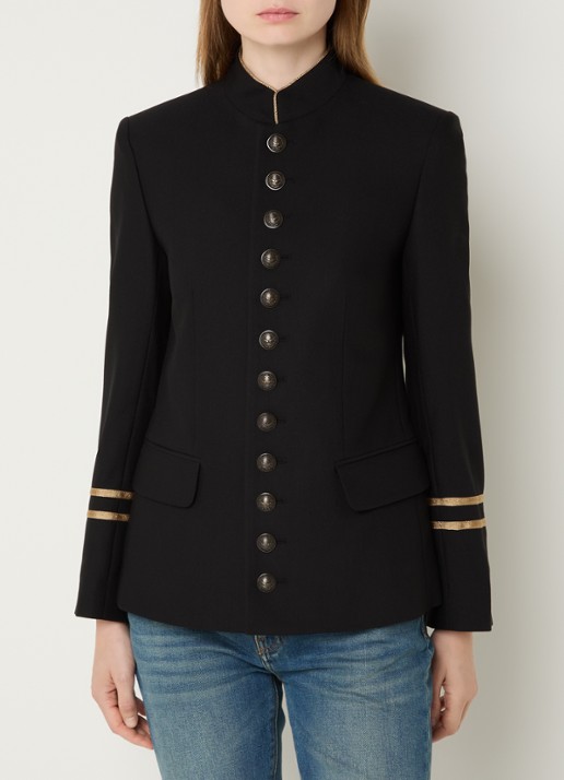 Zadig&Voltaire Vallo blazer met klepzakken en schoudervulling