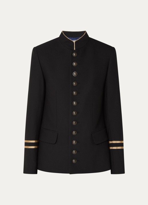 Zadig&Voltaire Vallo blazer met klepzakken en schoudervulling - voorkant 2 zwart