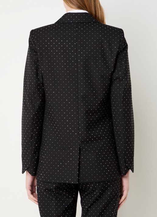 Zadig&Voltaire Valse blazer met strass en klepzakken - achterkant 3 zwart