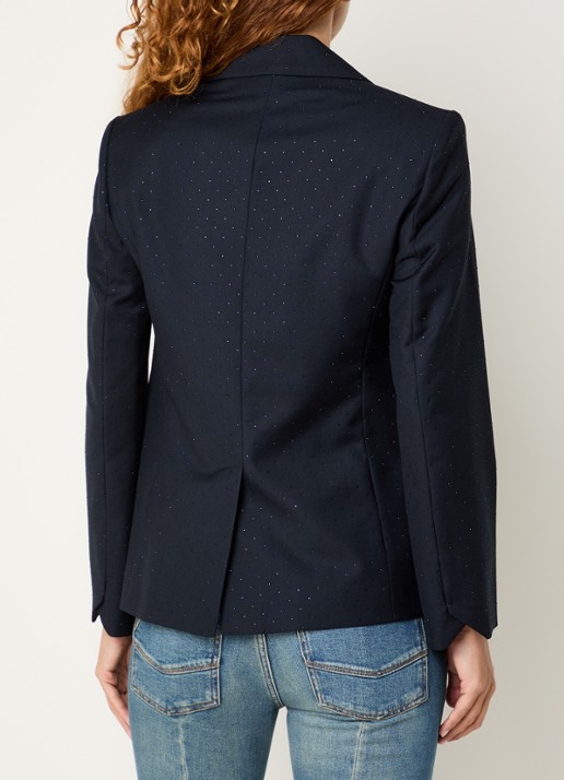 Zadig&Voltaire Valse blazer met strass en klepzakken - achterkant 3 zalmroze