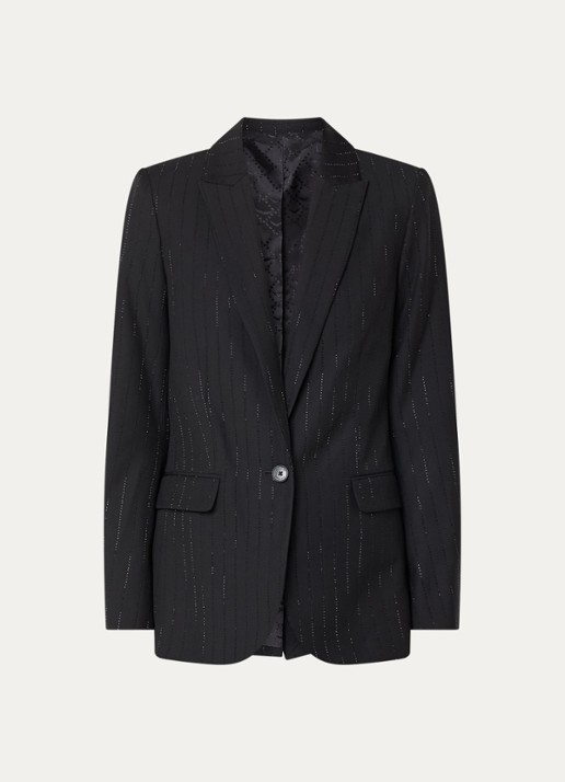 Zadig&Voltaire Valse blazer met strass - voorkant zwart
