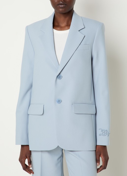 Zadig&Voltaire Vanille blazer met schoudervulling en klepzakken