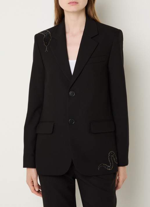 Zadig&Voltaire Vanille blazer met strass en klepzakken - detail 3 zwart