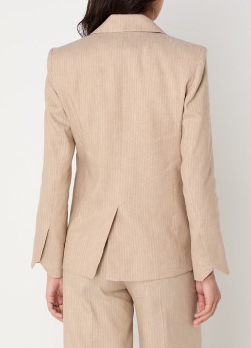 Zadig&Voltaire Vavy blazer in linnenblend met lurex - achterkant beige