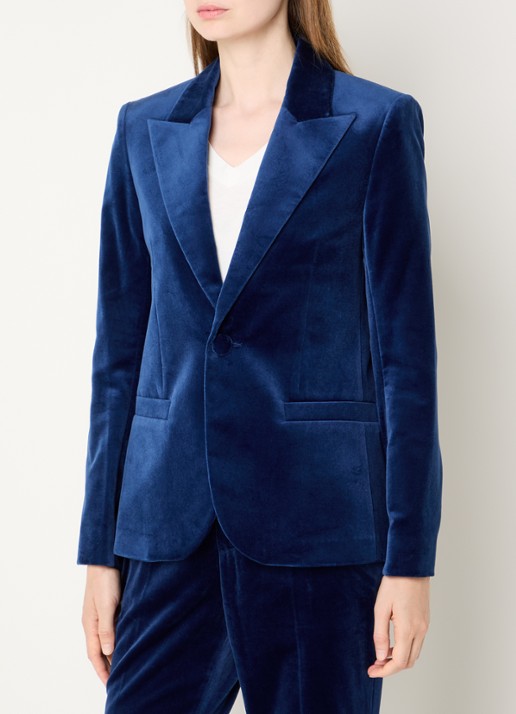 Zadig&Voltaire Vavy blazer van fluweel met paspelzakken
