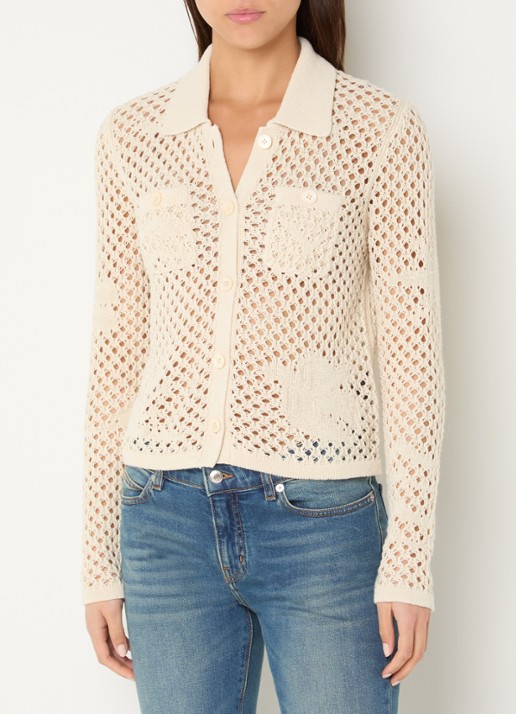 Zadig&Voltaire Voltyz blouse met opengewerkt dessin