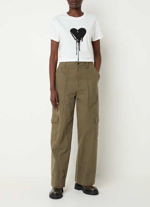 Zadig&Voltaire Walk HC T-shirt met strass - voorkant 4 wit