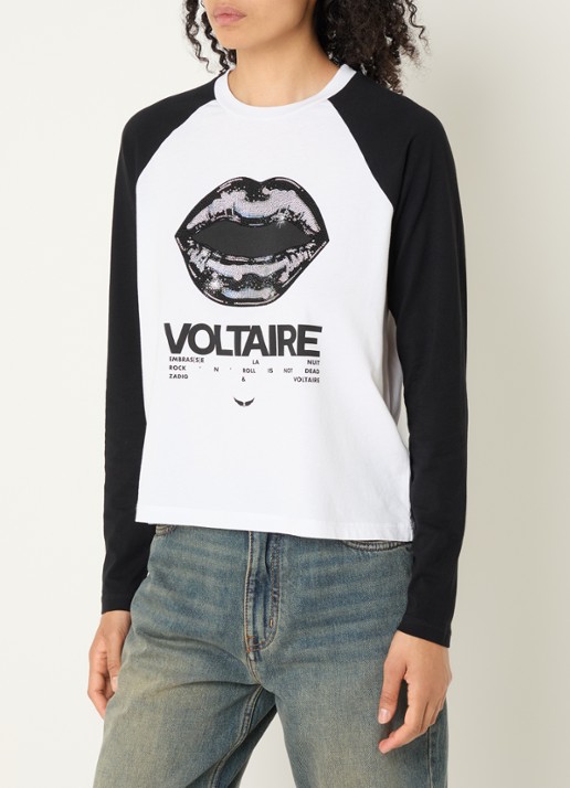 Zadig&Voltaire Walkra longsleeve met logoprint