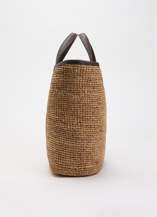 Zadig&Voltaire Wings shopper van raffia met logo - detail 2 camel