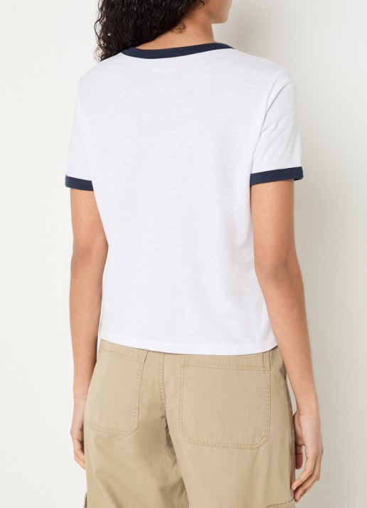 Zadig&Voltaire Woos T-shirt in linnenblend met strass - achterkant wit