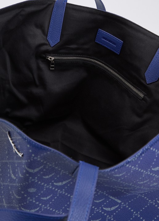 Zadig&Voltaire XL shopper met logoprint - detail 4 donkerblauw