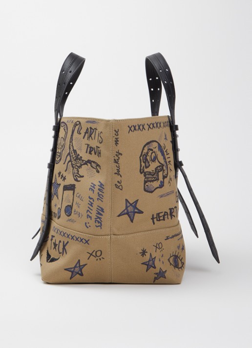 Zadig&Voltaire Z Camp Tote handtas van canvas - detail 3 khaki
