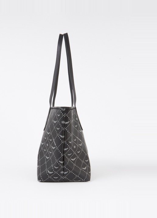 Zadig&Voltaire Z shopper van canvas met logoprint - detail 2 zwart