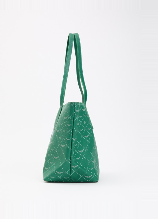 Zadig&Voltaire Z shopper van leer met logoprint - detail 2 groen