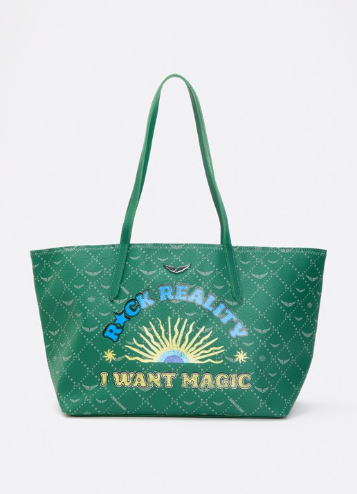 Zadig&Voltaire Z shopper van leer met logoprint
