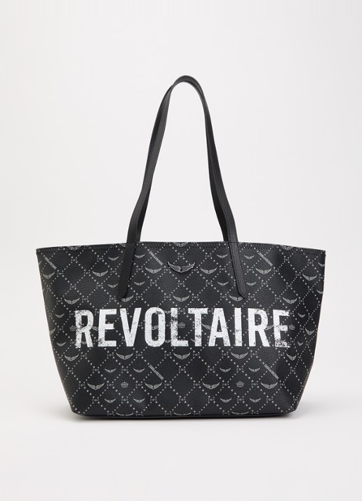 Zadig&Voltaire Z shopper van leer met logoprint