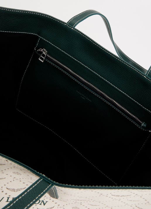 Zadig&Voltaire Z shopper van leer met logoprint - detail 2 ivoor