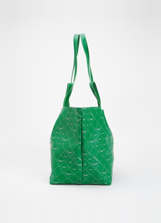 Zadig&Voltaire Z XL shopper van leer met logoprint - detail 4 groen