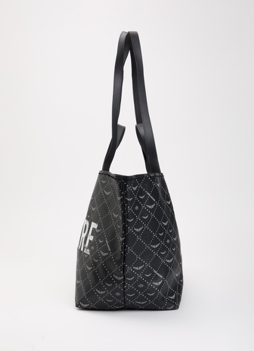 Zadig&Voltaire Z XL shopper van leer met logoprint - detail 2 zwart