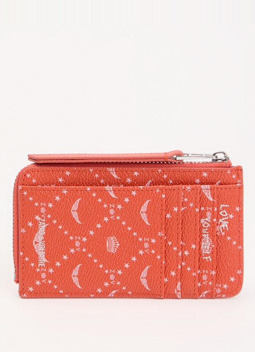 Zadig&Voltaire ZV pasjeshouder met logoprint  - achterkant 3 orange