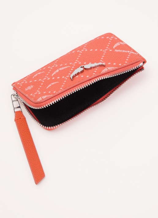 Zadig&Voltaire ZV pasjeshouder met logoprint  - voorkant 2 orange