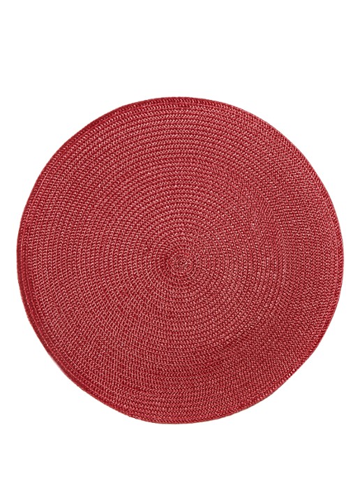 Ziczac Placemat 38 cm - voorkant steenrood