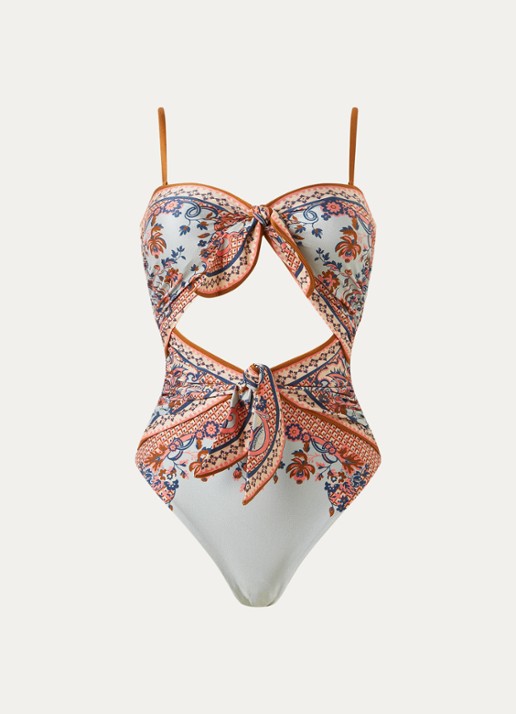 Zimmermann Aster Scarf bandeau badpak met paisly dessin
