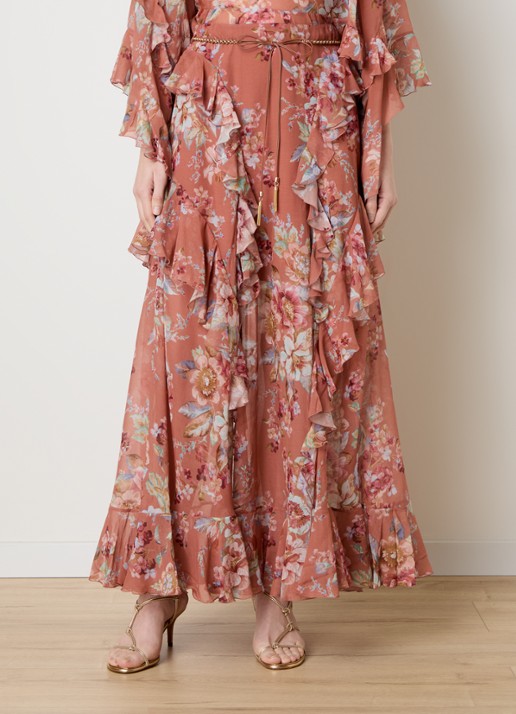 Zimmermann Awaken maxi rok met bloemenprint