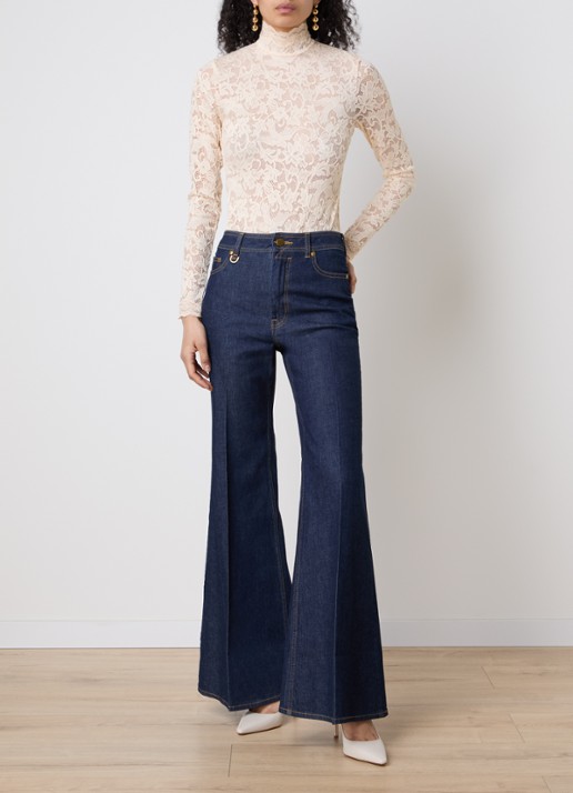 Zimmermann Body top van kant met opstaande kraag - voorkant 3 beige