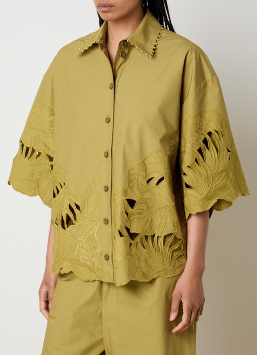 Zimmermann Mahon blouse met broderie