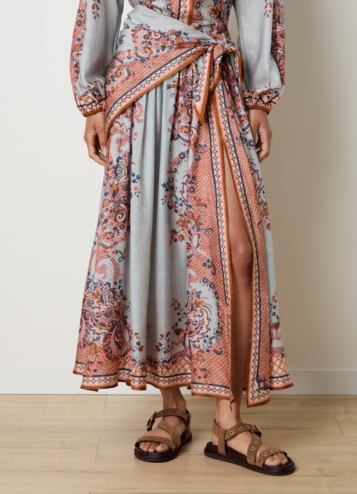 Zimmermann Maxi rok van zijde met split