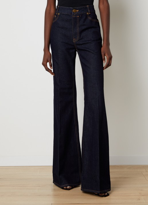 Zimmermann Mid waist flared fit jeans met donkere wassing