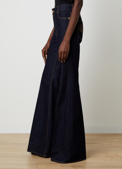 Zimmermann Mid waist flared fit jeans met donkere wassing - detail 3 blauw