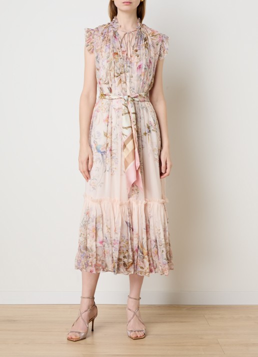 Zimmermann Rebellion midi tuniekjurk met bloemenprint