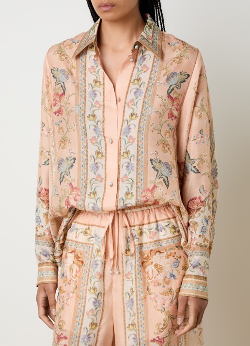 Zimmermann Roselight blouse van zijde met print