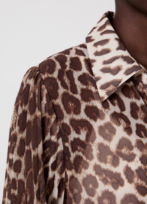 Zimmermann Sunray blouse met panterprint - detail 5 bruin