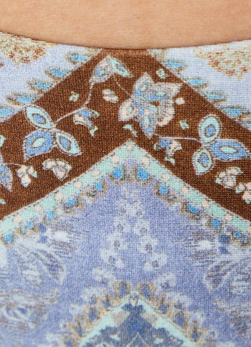 Zimmermann Wanderlust bikinislip met paisley dessin - detail 5 blauwgrijs