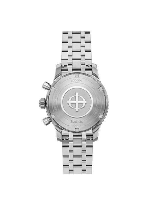 Zodiac Sea-Chron horloge ZO3604 - detail 4 zilver