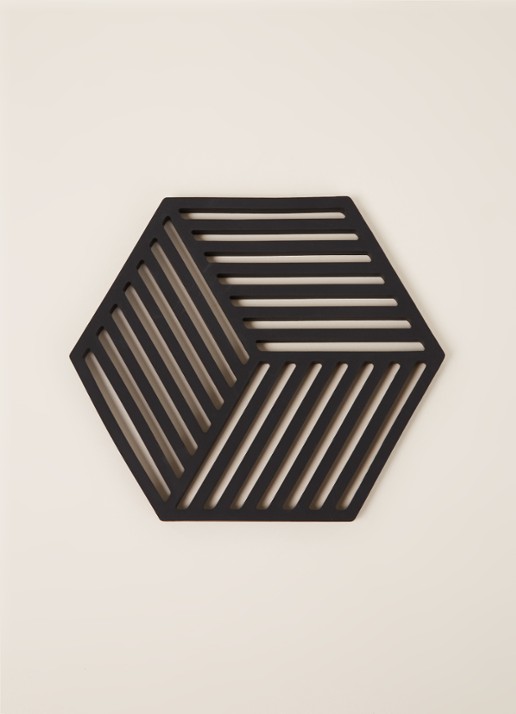 Zone Hexagon onderzetter - detail 3 zwart