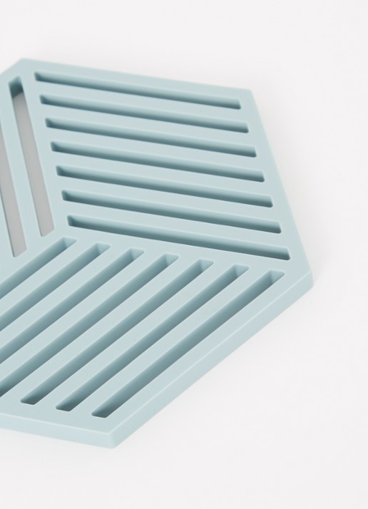 Zone Hexagon onderzetter - detail 2 blauw