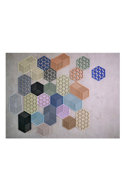 Zone Hexagon onderzetter - detail 3 lichtgrijs