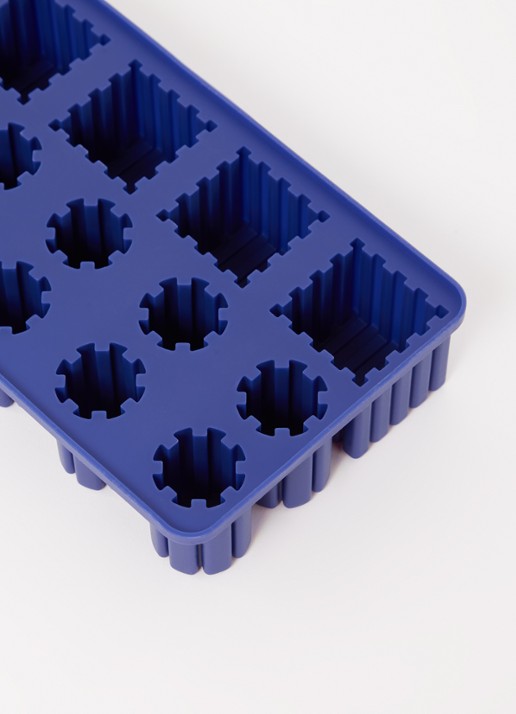Zone Ice Ace ijsblokjesvorm van siliconen - voorkant 2 blauw