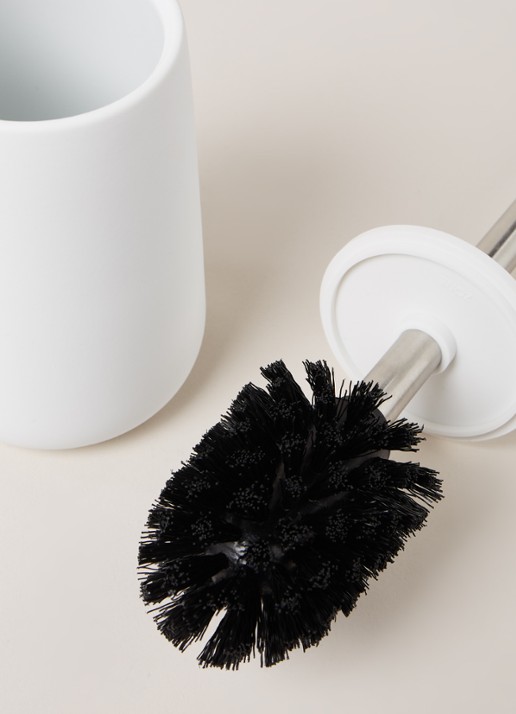 Zone Nova toiletborstel met houder - detail wit
