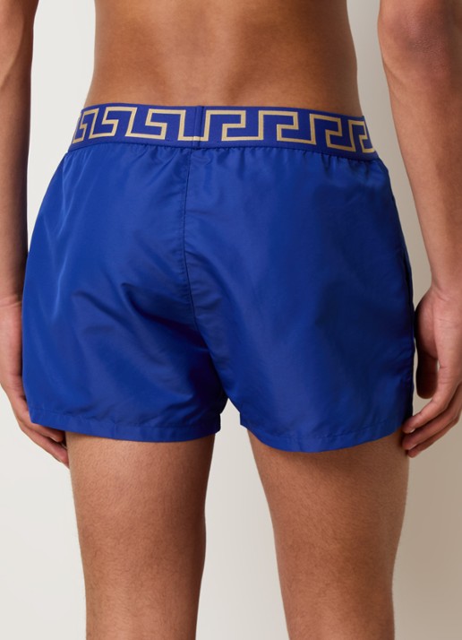 Zwemshorts met logoband - achterkant blauw