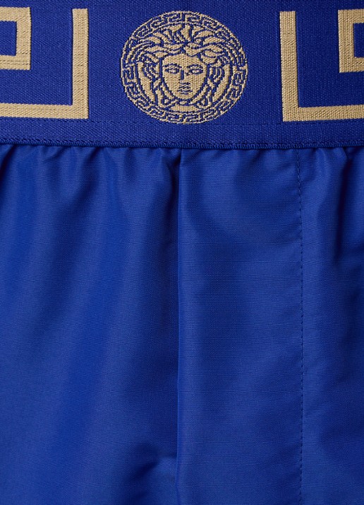 Zwemshorts met logoband - detail 3 blauw
