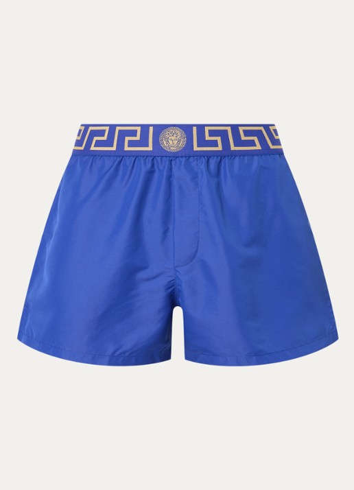 Zwemshorts met logoband - voorkant 4 blauw